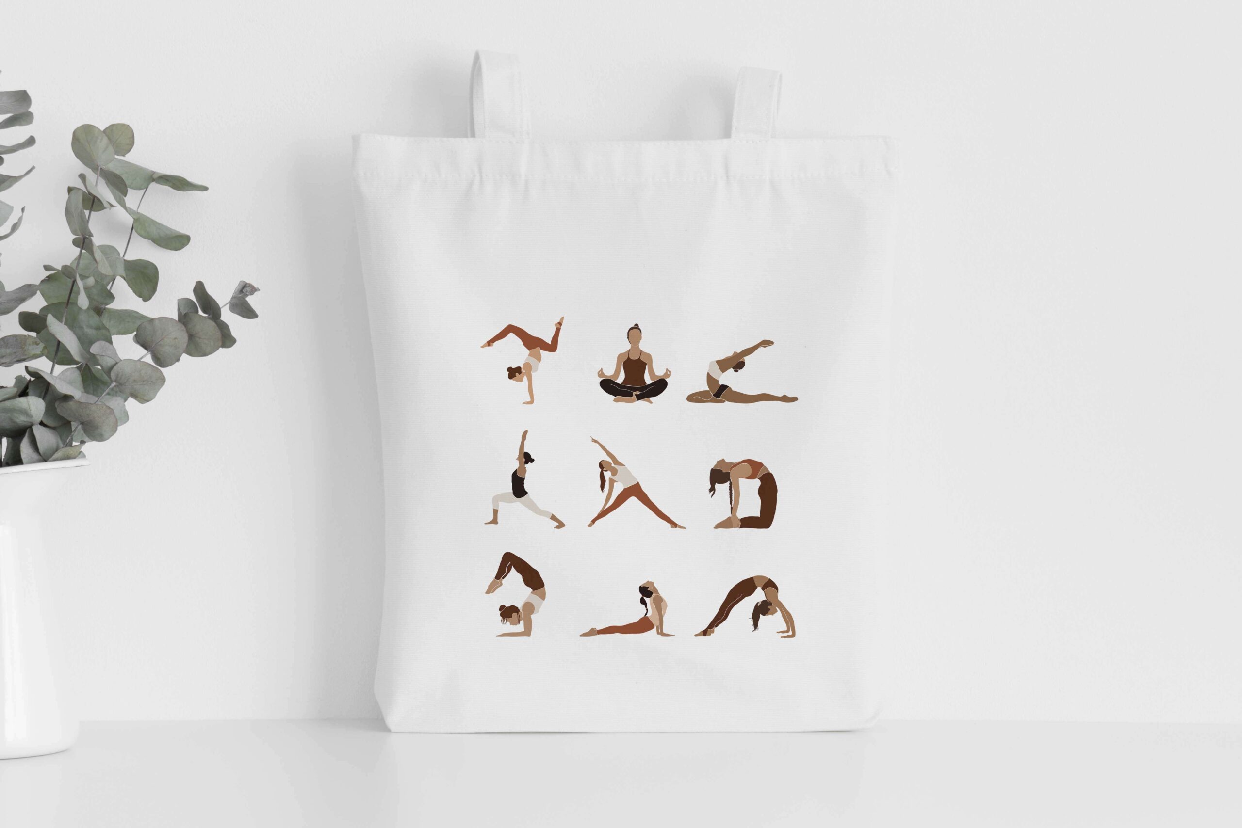 Yoga Pose' Tote Shopping Bag for Life (BG00070202)